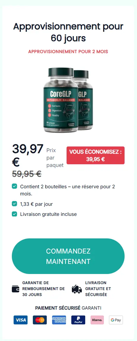 Prix ​​d'offre CoreGLP